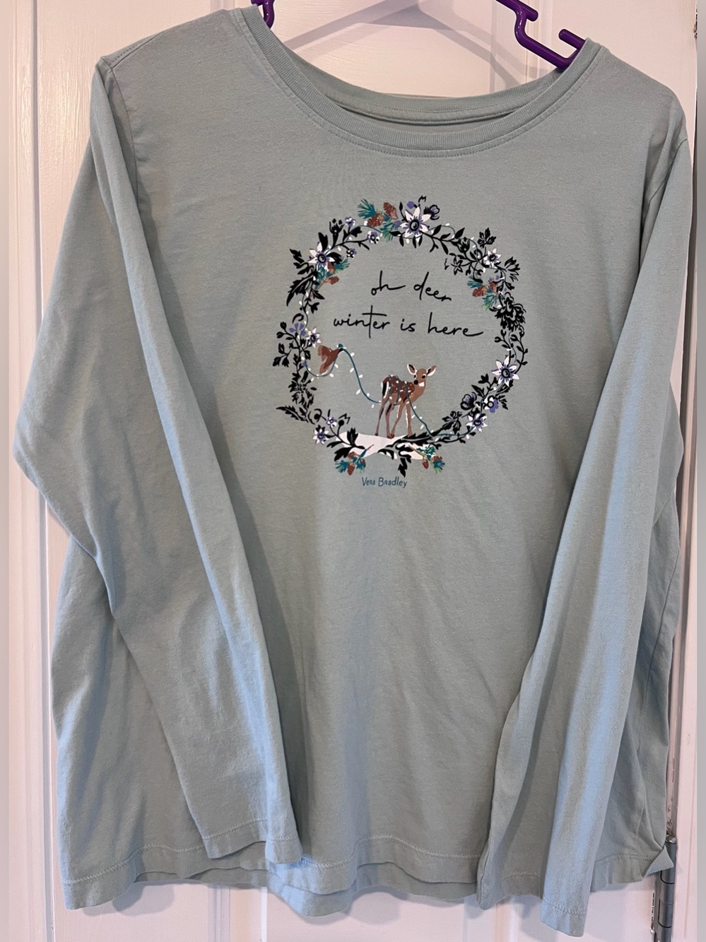 Vera Bradley Light Blue Cotton Shirt